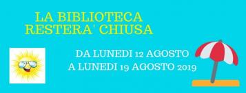 chiusura estiva chiusura estiva